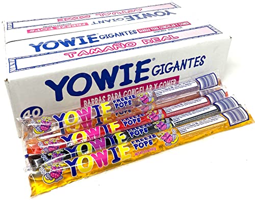 Yowie Giant Assorted Flavors Freeze Pops - 40 x 5.5oz