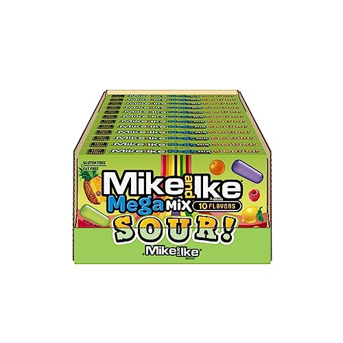 Mike and Ike Mega Mix Sour Candy 4.25-Ounce Theater Box 12-Pack Wholesale
