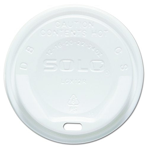 Solo LGXW2-0007 White Plastic Gourmet Dome Lid - For Trophy Plus Cups (Case of 1500)
