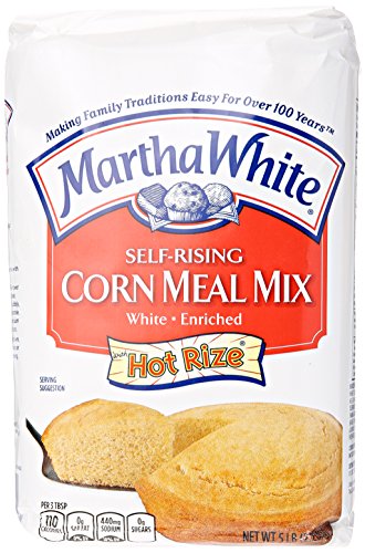Smuckers Martha White Corn Meal Mix, Self-Rising, Enriched, White, 5 lb