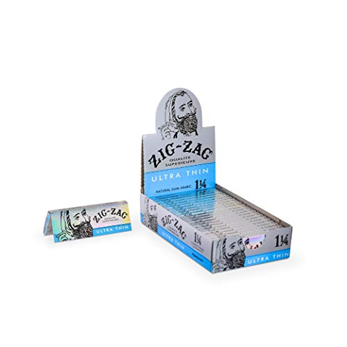 Zig Zag Ultra Thin Cigarette Rolling Papers 1 1/4 Size (24 Booklets Retail Box)