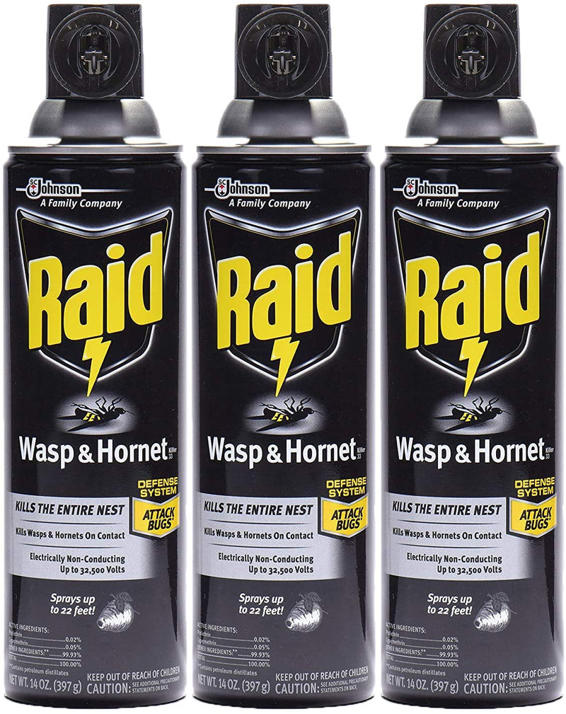 Raid Wasp Hornet Killer Spray Kills the entire nest 14 oz Can