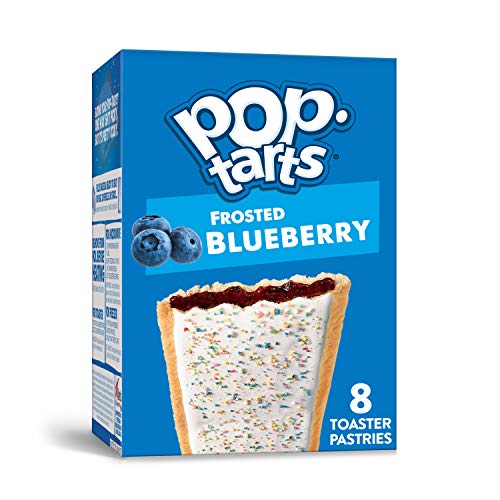 Pop-Tarts, Breakfast Toaster Pastries, Frosted Blueberry, Proudly Baked in the USA, 13.5oz Box (1 Pack 8 Count)