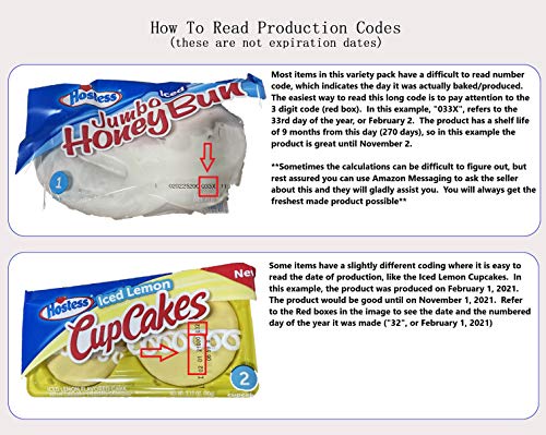 Hostess Variety Pack | Honey Buns, Coffee Cake, Donettes, Cakes, and Danish | 12 Packs