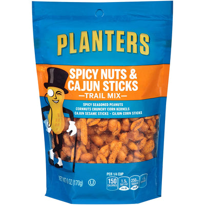 Planters Spicy Nuts & Cajun Stick Trail Mix 6 oz Pouch (1-Pouch)