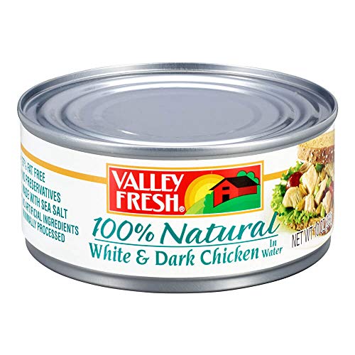 VALLEY FRESH, Chuck Chicken in Water, White & Dark, 10 Ounce