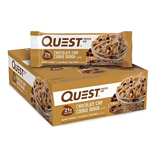 Quest Nutrition Chocolate Chip Cookie Dough Protein Bar Gluten Free (12 Count)