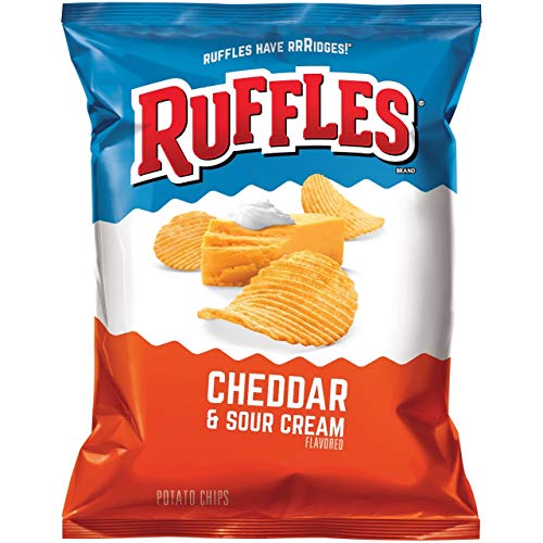 Ruffles Chips Cheddar And Sour Cream 2.125 ounce Bag 24 Per Case