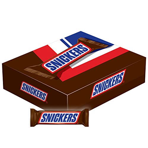 Snickers Singles Size Chocolate Candy Bars 1.86-Ounce Bar 48-Count Box