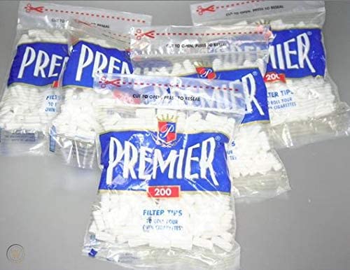 Premier Premium Filter Tips - 18mm - 200 Filters Per Bag
