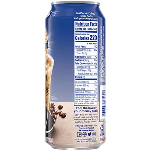 International Delight Iced Coffee Oreo Cookie 15oz 12-Pack Wholesale