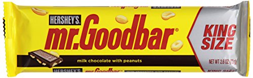 MR GOODBAR Chocolate Candy Bar with Peanuts, King Size (Pack of 18)