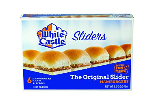 White Castle The Original Slider, 100% Beef, 6Count Hamburgers, Microwaveable 9.5 Oz. Box (Frozen)