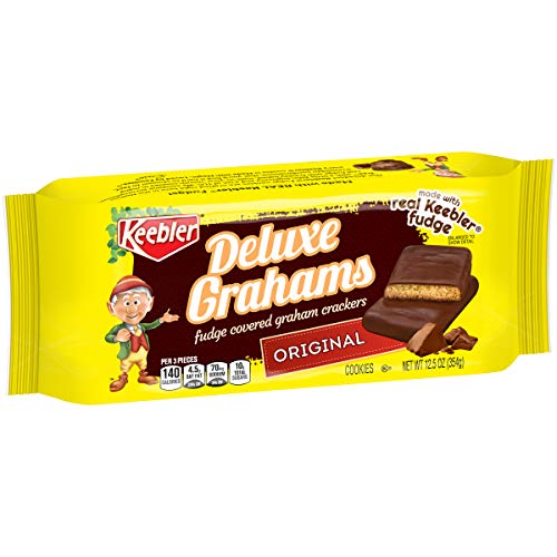 Keebler Cookies, Deluxe Grahams, Fudge Covered Graham Crackers, 12.5 oz