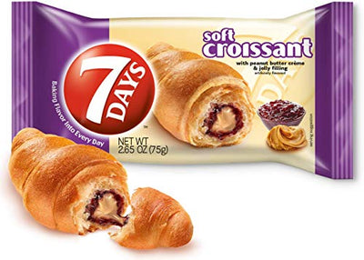 7Days Soft Croissant, Peanut Butter Jelly Filling (Pack of 6)