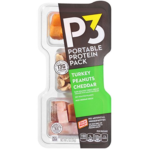 Oscar Mayer P3 Roasted Turkey Mild Cheddar Cheese & Dry Roasted Peanuts Portable Protein Pack, 2 oz