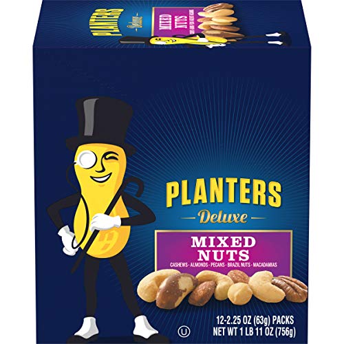 Planters Deluxe Mixed Nuts (2.25 oz Packets, Pack of 12)