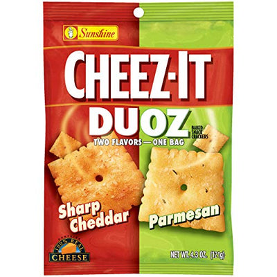 Cheez-It Sharp Cheddar & Parmesan Baked Snack Cheese Crackers, 4.3 Oz (6 Per Case)