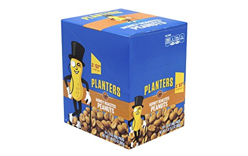 Planters Honey Roasted Peanuts, 18 ct Box, 1.75 oz Packs