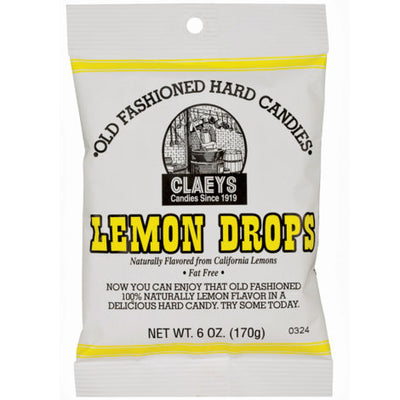 Claey's Old Fashioned Hard Candy 6 Ounce Bag, Lemon Drops