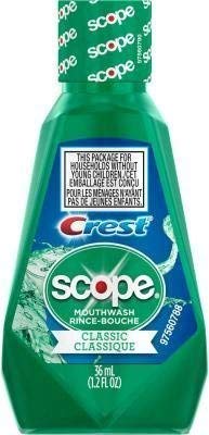 Crest Classic Scope Mouthwash 1.2 fl oz Bottle Travel Size