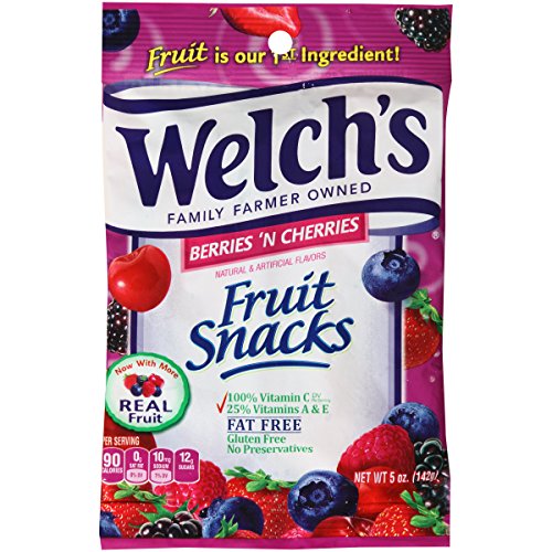 Welchs Fruit Snack, Berry Cherry, 5-Ounce Bag