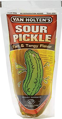Van Holten's Pickle In-a Pouch Variety Pack, 12 pickles, 3 of each Flavor of Kosher, Dill, Hot & Spicy and Sour Ready to Eat Single Serve Pickles