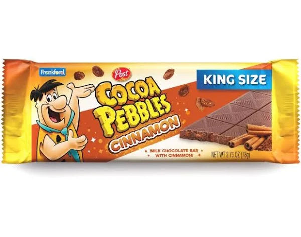 Cocoa Pebble Cinnamon Milk Chocolate Bars 2.75 oz Bar-18 bars