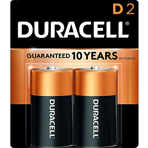 Duracell - CopperTop D Alkaline Batteries with recloseable package - long lasting, all-purpose D battery for household and business - 2 count