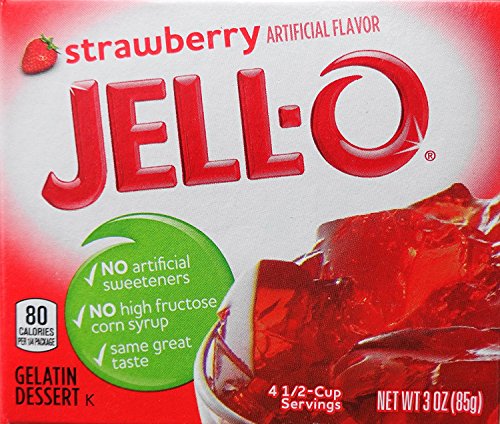 Jell-O Gelatin Dessert, Strawberry Flavor, 3-Ounce Box