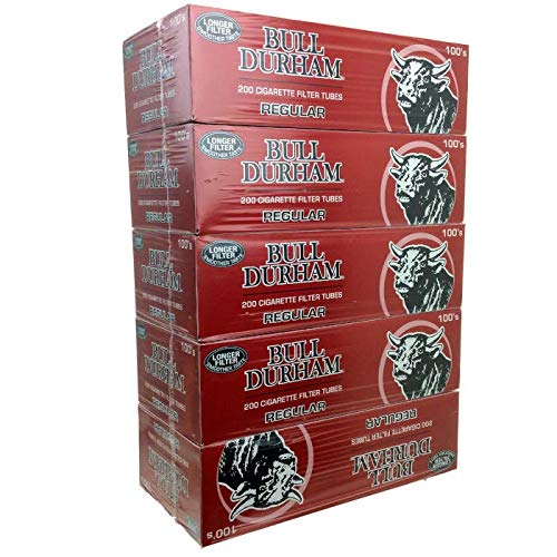 Bull Durham Regular Red King Size Cigarette Filter Tubes - 200 Count Per Box