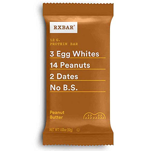 RXBAR Peanut Butter Protein Bar 1.83 Ounce Gluten Free (Pack of 12)