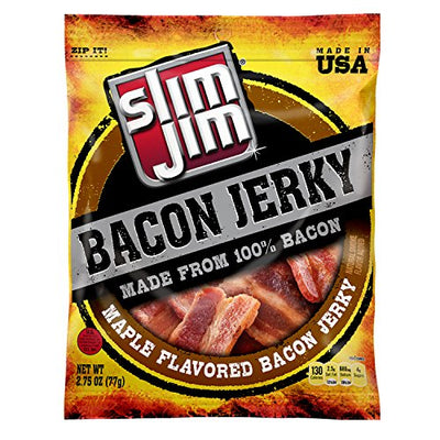 Slim Jim Bacon Jerky, Maple Flavor, 2.75 oz. (1-Bags)