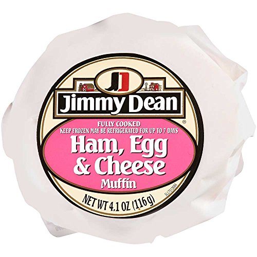 Jimmy Dean Egg and Cheese, Ham Muffin Sandwich, 4.2 Ounce