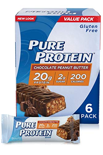 Pure Protein Bars High Protein Gluten Free Chocolate Peanut Butter 1.76oz 6 Pack