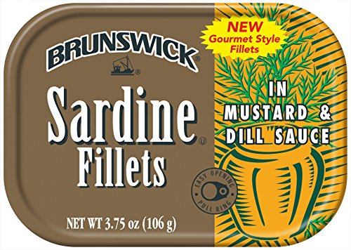 BRUNSWICK Wild Caught Sardine Fillets in Mustard and Dill Sauce 3.75 oz