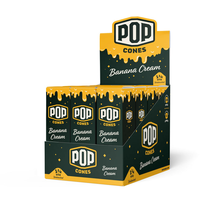 Pop Cones Pre Rolled Cones with a Flavor Burst Pop - Pop Inside A Tip Natural Unbleached & Ultra Thin Paper Available in King Size & 1 1/4 Paper