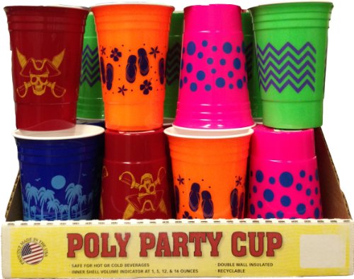U.S. POLY ENTERPRISE Summer CD Poly Party Cup, 24 Piece