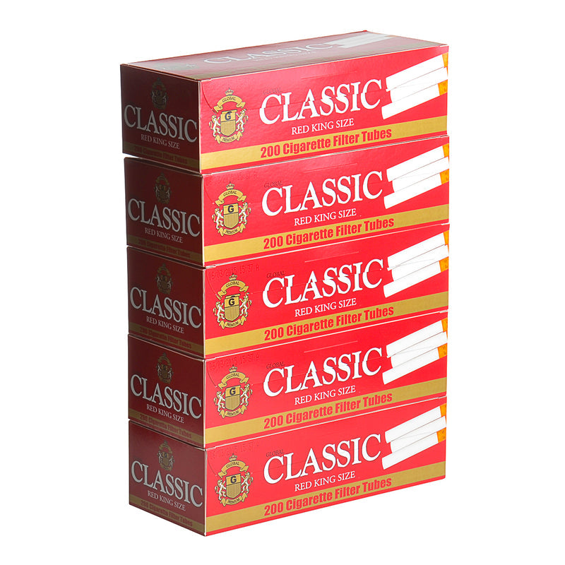 Classic Red Full Flavor King Size Cigarette Tubes 200 Count Classic Red Full Flavor King Size Cigarette Tubes 200 Count