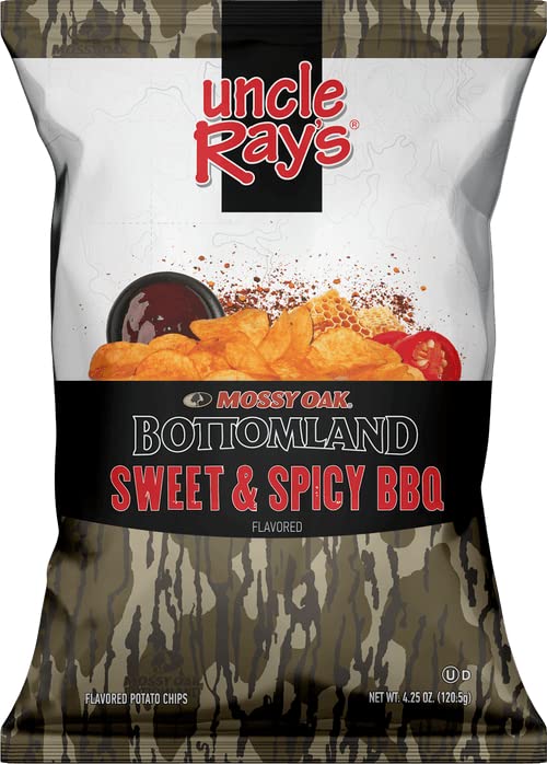 Uncle Rays x Mossy Oak Official Chips Of The Great Outdoors Potato Chips 4.25 oz (Pack of 20) (Sweet & Spicy Bottomland)