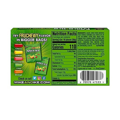 Mike and Ike Candy, Original Fruits, 4.25oz Theater Box, (Pack of 12)