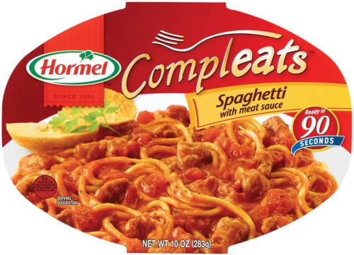Hormel Compleats Spaghetti with Meat Sauce, 7.5-Ounce Microwavable Bowls