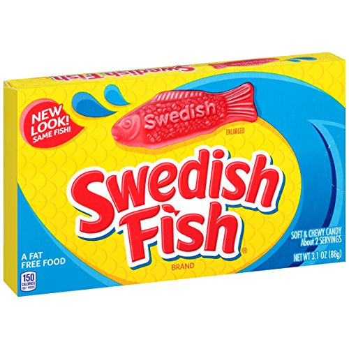 SWEDISH FISH Soft & Chewy Candy, 3.1 oz Theater Box