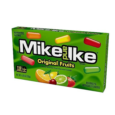 Mike and Ike Candy, Original Fruits, 4.25oz Theater Box, (Pack of 12)