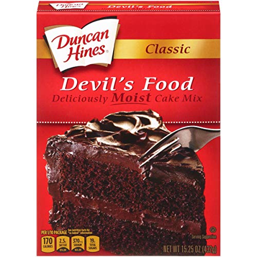 Duncan Hines Classic Devils Food Cake Mix, 15.25 Ounce Box