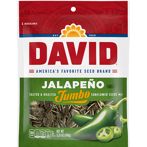 David Jumbo Sunflower Seeds Jalapeno Flavor, 5.25 oz