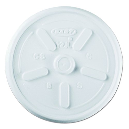 Dart 12JL Plastic Lids, for 12oz Hot/Cold Foam Cups, Vented (Case of 1000)
