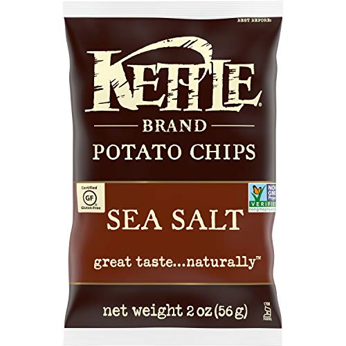 Kettle Brand Potato Chips, Sea Salt Kettle Chips, Snack Bag 2 Oz