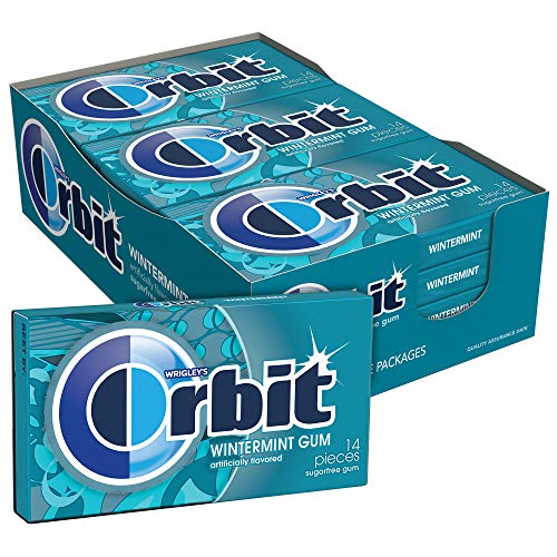ORBIT Wintermint Sugar Free Chewing Gum, 14 Pieces, (12 Pack)
