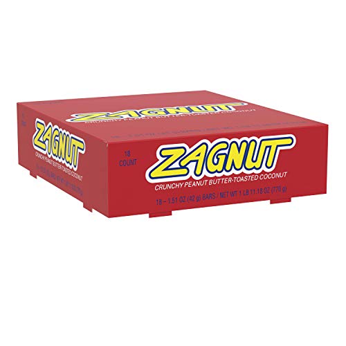 Zagnut Peanut Butter Coconut Candy bar, (Pack of 18)